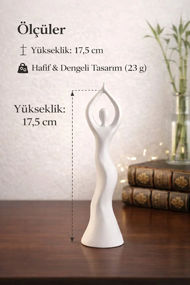 Siyah Beyaz Dekoratif Biblo Seti – Modern Minimal Salon Ofis Raf Dekoru